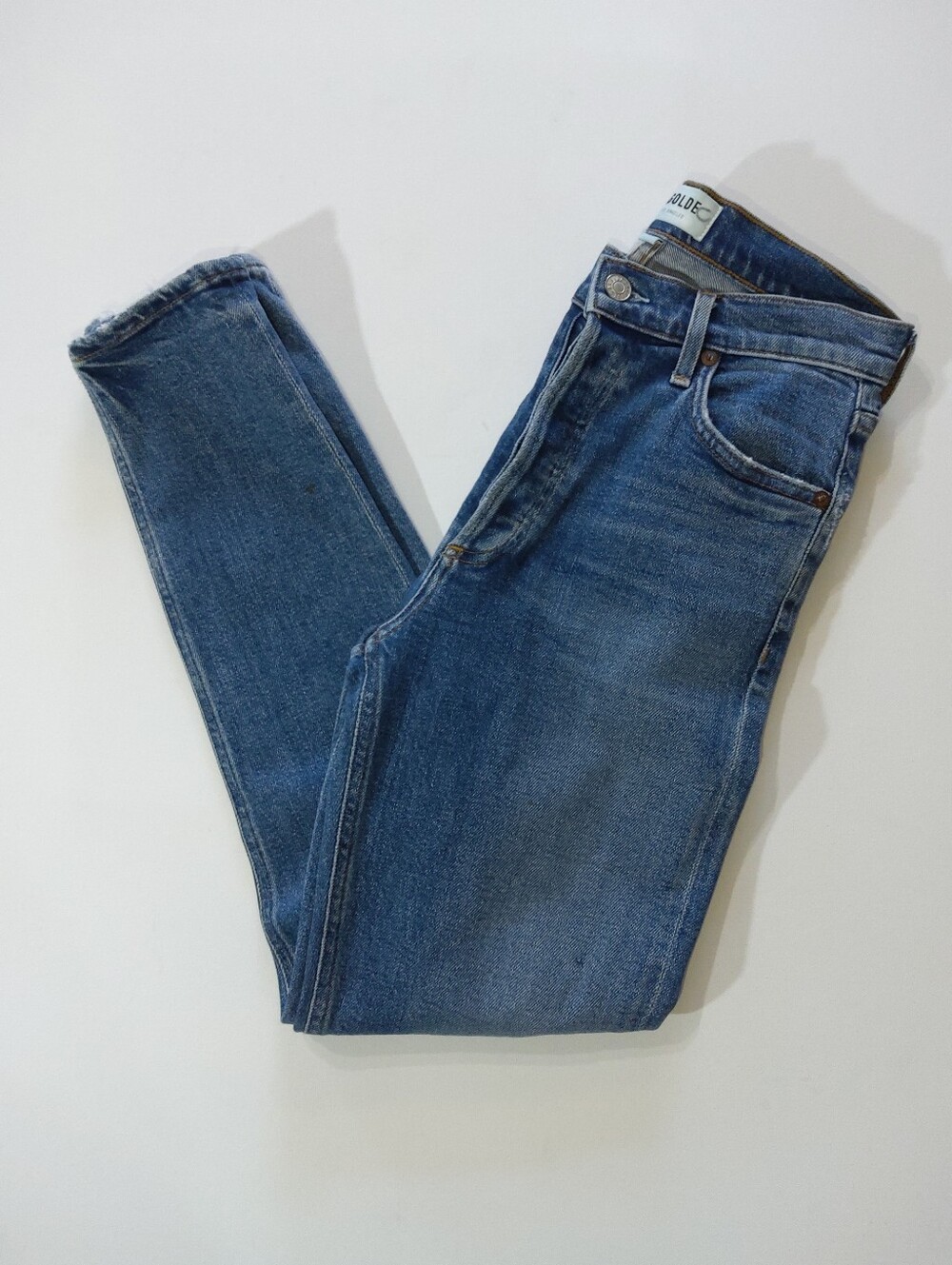 Agolde Nico High Rise Jeans Womens 25 Distressed Made In‎ USA 90s Style Grunge